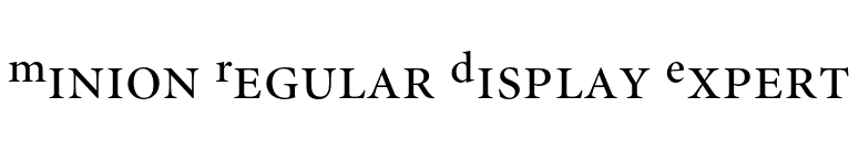 Minion Regular Display Expert font preview