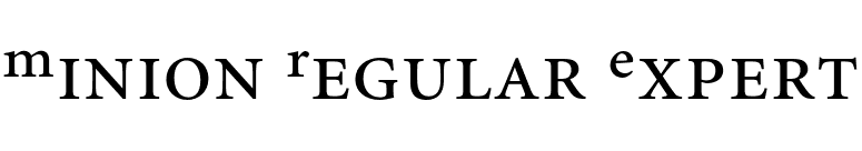 Minion Regular Expert font preview