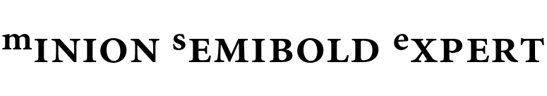Minion Semibold Expert font preview