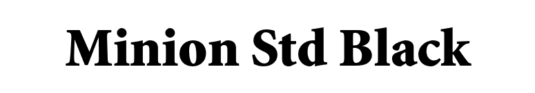 Minion Std Black font preview
