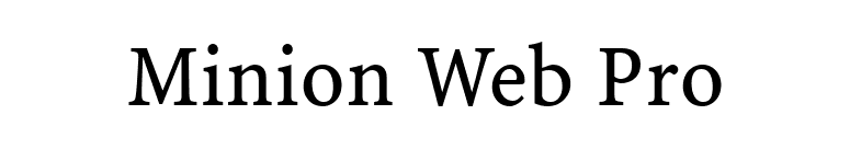 Minion Web Pro font preview