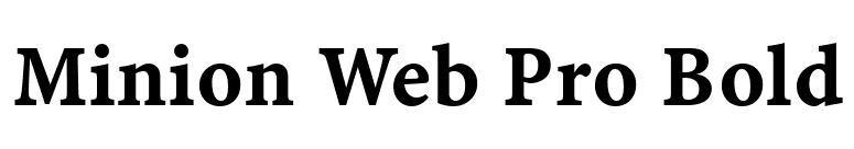 Minion Web Pro Bold font preview