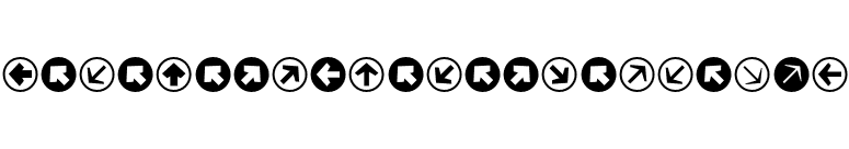 MiniPics-DirectionalRA font preview
