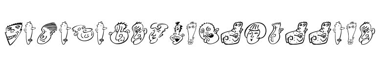 MiniPics-HeadBuddies font preview