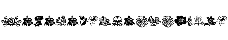 MiniPics-LilFlowers font preview