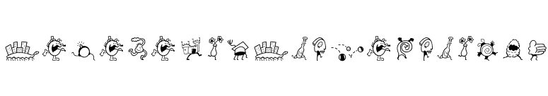 MiniPics-MardiGrasHop font preview