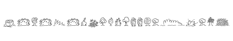 MiniPics-UprootedLeaf font preview