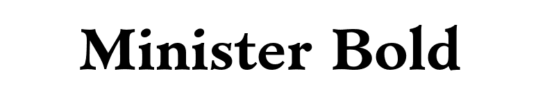 Minister Bold font preview