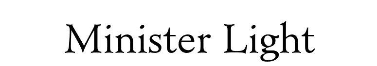 Minister Light font preview