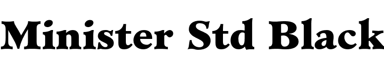 Minister Std Black font preview