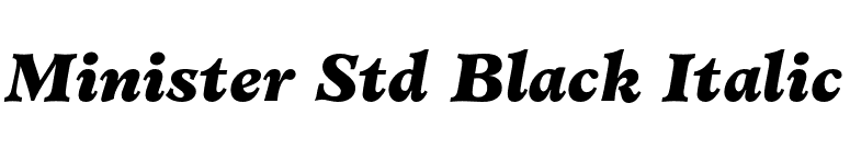 Minister Std Black Italic font preview