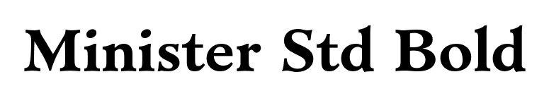 Minister Std Bold font preview
