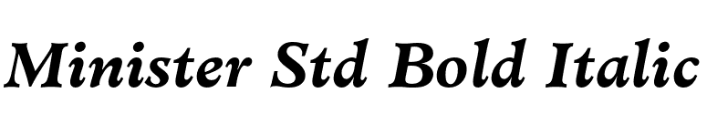 Minister Std Bold Italic font preview