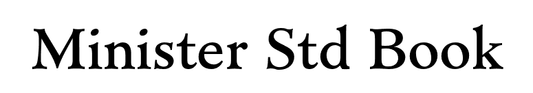 Minister Std Book font preview