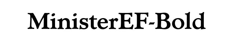 MinisterEF-Bold font preview