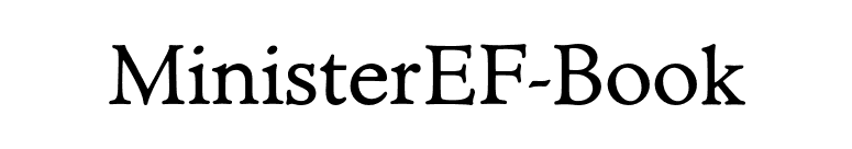 MinisterEF-Book font preview