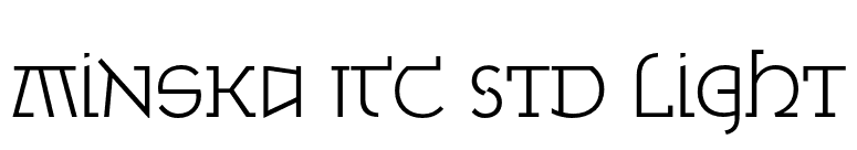 Minska ITC Std Light font preview