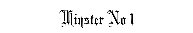 Minster No 1 font preview