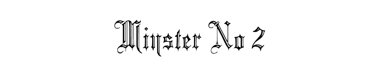 Minster No 2 font preview