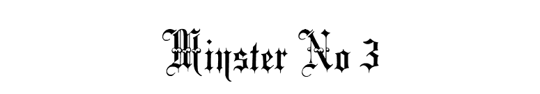 Minster No 3 font preview