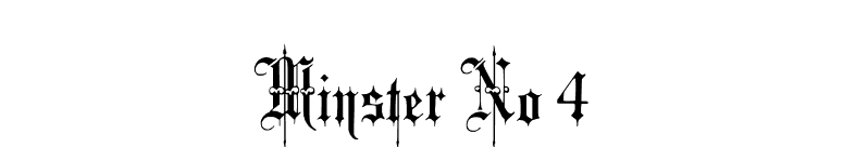 Minster No 4 font preview