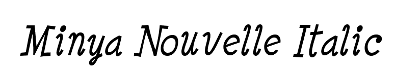 Minya Nouvelle Italic font preview