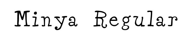 Minya Regular font preview