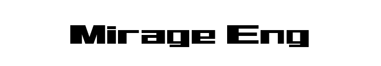 Mirage Eng font preview