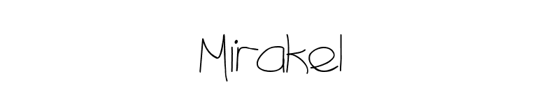Mirakel font preview