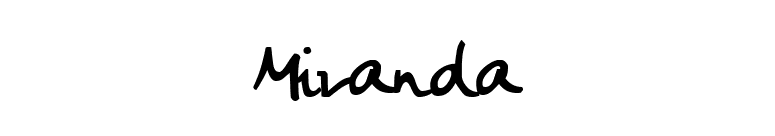 Miranda font preview