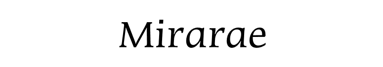 Mirarae font preview