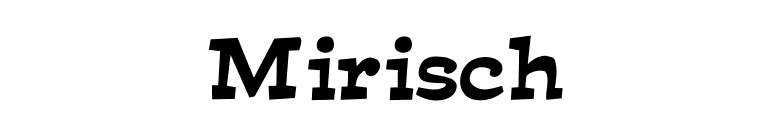 Mirisch font preview