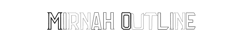 Mirnah Outline font preview