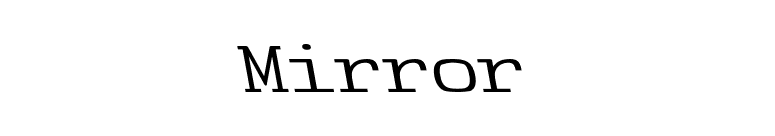 Mirror font preview
