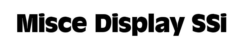 Misce Display SSi font preview