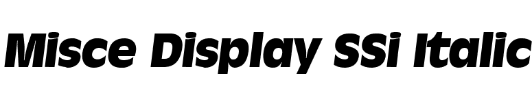 Misce Display SSi Italic font preview