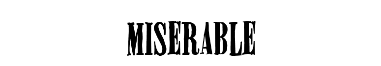 Miserable font preview
