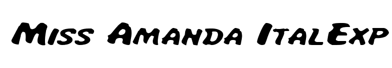 Miss Amanda ItalExp font preview