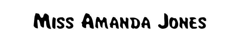 Miss Amanda Jones font preview