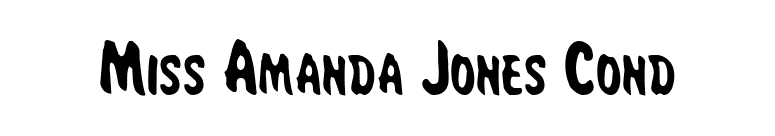 Miss Amanda Jones Cond font preview