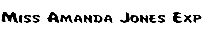 Miss Amanda Jones Exp font preview