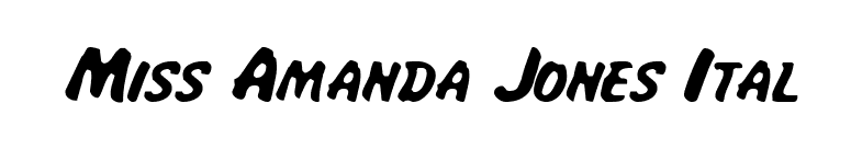 Miss Amanda Jones Ital font preview
