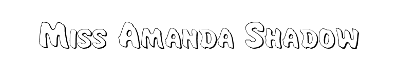 Miss Amanda Shadow font preview