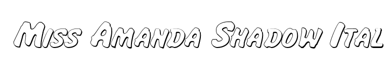 Miss Amanda Shadow Ital font preview
