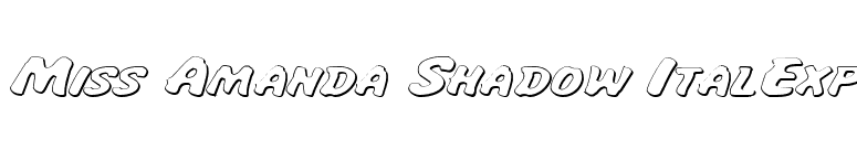 Miss Amanda Shadow ItalExp font preview