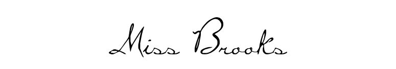 Miss Brooks font preview