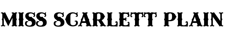 Miss Scarlett Plain font preview