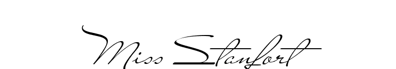 Miss Stanfort font preview