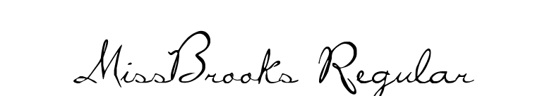 MissBrooks Regular font preview