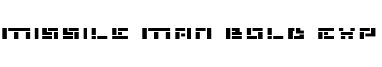 Missile Man Bold Exp font preview